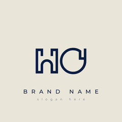 Obraz premium H and O logo design. HO abstract Letters Logo Monogram. This logo design is the process of creating a visual symbol that represents a brand, company, or individual.