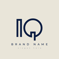 I and Q logo design. IQ abstract Letters Logo Monogram. This logo design is the process of creating a visual symbol that represents a brand, company, or individual.