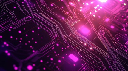 Obraz premium Dynamic technology circuit design abstract background digital art vibrant colors close-up futuristic concept