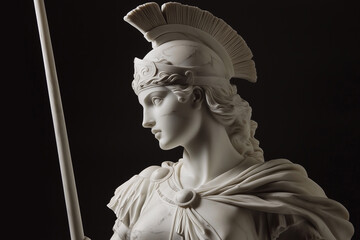 Obraz premium Marble statue of the powerful Olympian warrior goddess Athena