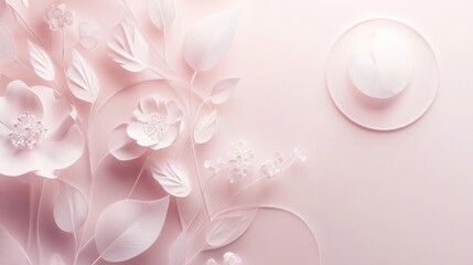 Delicate floral design soft pastel background graphic art serene environment aesthetic viewpoint elegance concept