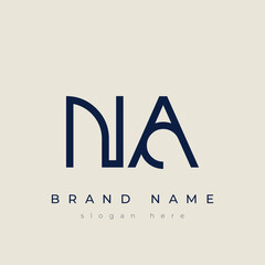 N and A logo design. NA abstract Letters Logo Monogram. This logo design is the process of creating a visual symbol that represents a brand, company, or individual.
