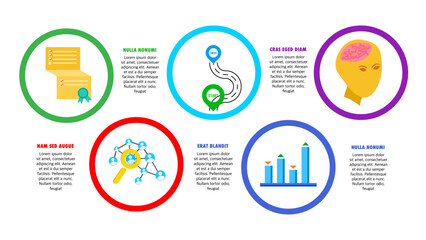 Infographic with Five Circular Icons