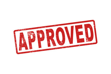 Approved stamp. Approved stamp sign. Red stamp with the words approved