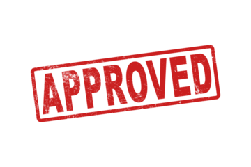 Approved stamp. Approved stamp sign. Red stamp with the words approved