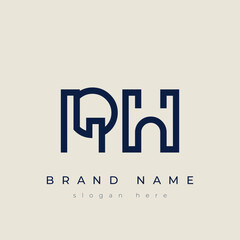 R and H logo design. RH abstract Letters Logo Monogram. This logo design is the process of creating a visual symbol that represents a brand, company, or individual.