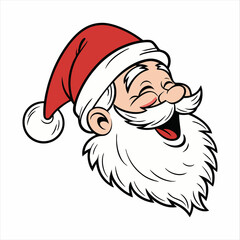 Christmas day drawing Santa  vector design.