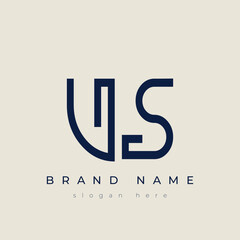 Fototapeta premium V and S logo design. VS abstract Letters Logo Monogram. This logo design is the process of creating a visual symbol that represents a brand, company, or individual.