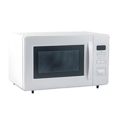 Fototapeta premium White Microwave Oven Kitchen Appliance Modern Design Home Cooking