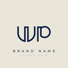 W and P logo design. WP abstract Letters Logo Monogram. This logo design is the process of creating a visual symbol that represents a brand, company, or individual.