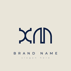X and M logo design. XM abstract Letters Logo Monogram. This logo design is the process of creating a visual symbol that represents a brand, company, or individual.