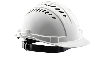 Fototapeta premium White Hard Hat Safety Helmet Construction Head Protection Industrial Safety Gear