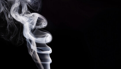 Obraz premium white smoke remoted on black