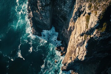 Majestic cliffs meet the roaring ocean at a breathtaking coastal viewpoint