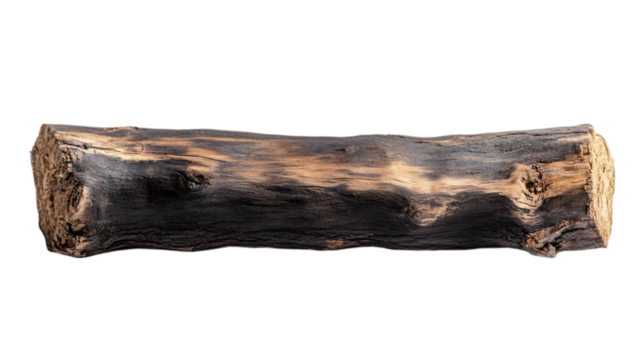 Charred Wood Log  Rustic Dark Brown Timber  Burnt Wood Texture  Fireplace Wood  Natural Wo