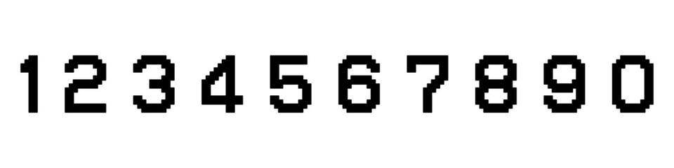 Fototapeta premium Numbers symbol icons set.Numbers icon collection.Flat&nbsp; style.Vector illustration.