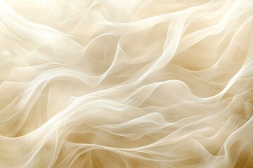 Obraz premium Smooth, elegant waves of ivory fabric create a luxurious and sophisticated backdrop