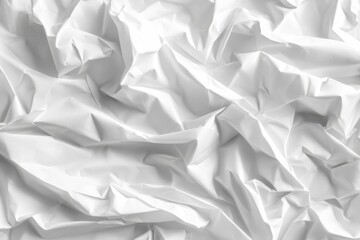 Fototapeta premium Textured crumpled white paper background for creative and artistic purposes