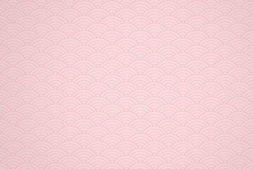 Soft Pink Seigaiha Wave Pattern Paper Background