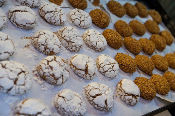 Fes, Morocco. Fresh baked Moroccan cookies