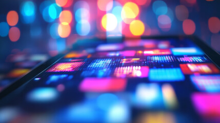 Obraz premium Phone from the particles. The smartphone consists of small circles and dots. Vector illustration