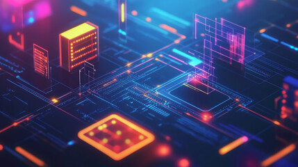 Fototapeta premium Hologram like notification. Like notification of polygons, triangles of points and lines. Like notification low-poly compound structure. Technology concept.