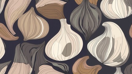 Fototapeta premium Elegant and Artistic Onion Pattern Design for Kitchen Decor