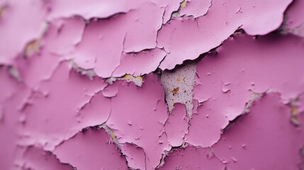 A close-up shot of peeling paint on a worn-out wall, suitable for use in context of decay, neglect or disrepair