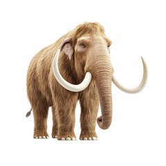 Obraz premium Mammoth in Majesty: A majestic woolly mammoth stands tall, its massive tusks and thick fur a testament to the grandeur of prehistoric times.