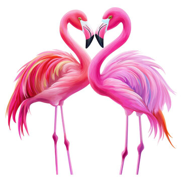 Flamingo Love: A Heart-Shaped Embrace 