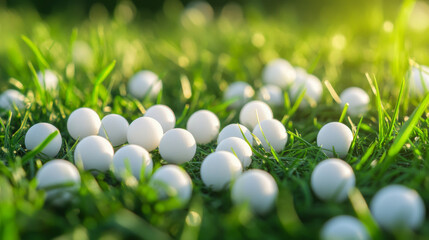 Background of mineral fertilizers. Balls nitrate