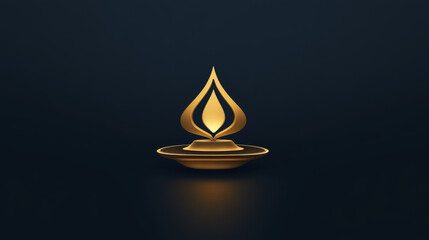 Fototapeta premium Lamp vector logo. A logo in the form of a table lamp.