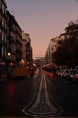 Obraz premium The city of Granada at dawn.