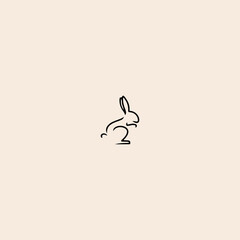 Rabbit icon flat vector design.