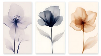 Refined Floral Artwork with Smoky Elegance