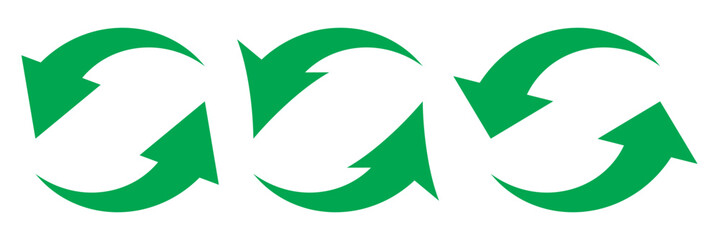 Obraz premium Circle arrow icon set. Symbol of reload, refresh, loading, recycle and repeat. Interconnecting round arrow vector icons set.