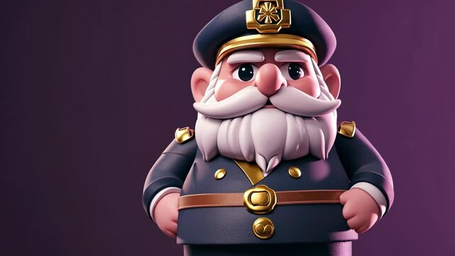 Playful Cartoon Ship Captain Characters in 3D Vector Style 