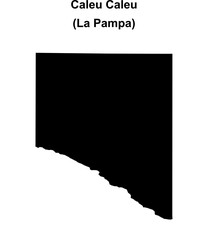 Caleu Caleu department (La Pampa) blank outline map