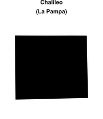 Chalileo department (La Pampa) blank outline map