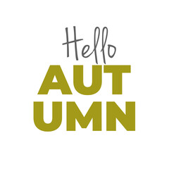 Hello autumn lettering