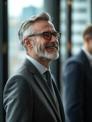 Naklejka premium Portrait of Senior Professional Businessman