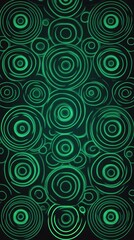 Stunning Abstract Circles Pattern in Vibrant Green Tones. A mesmerizing display of concentric circles, creating a captivating visual experience.  A perfect addition to any digital or print project.
