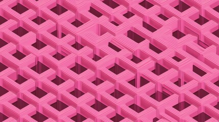 Intricate Pink Geometric Architectural Design - A Stunning Abstract Structure