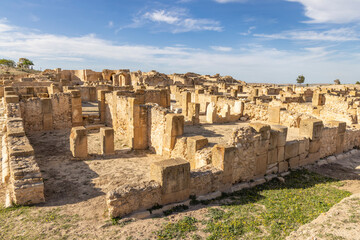 Ben Arous, Tunisia. Roman ruins at the Uthina Archaeological Site.