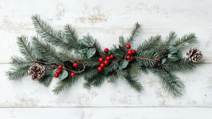 Wreath Decoration on a White Wall