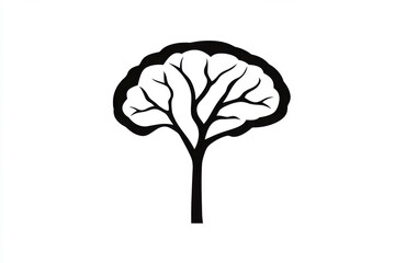 A tree with a brain on top of it