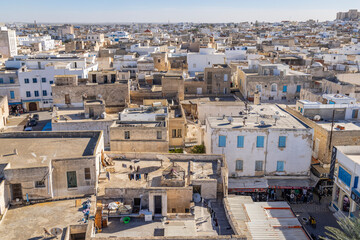 Obraz premium Sousse, Tunisia. Overview of the coastal city of Sousse.