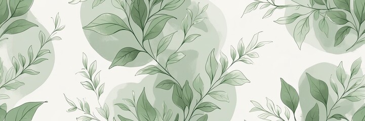Watercolor Leafy Pattern