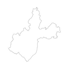 Irkutsk blank outline map