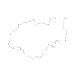 Kabardin-Balkar blank outline map